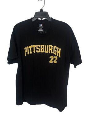 Pittsburgh Pirates Andrew McCutchen #22 black short-sleeve t-shirt
